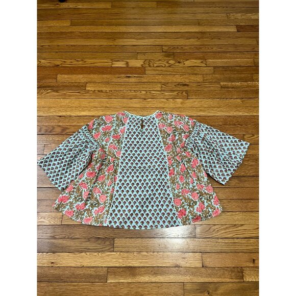 Rachel Zoe Boho Blouse Women's Size Medium Colorful Loose Fit Top Cotton - Picture 4 of 4